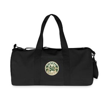 Design Vintage Année 1945 - Sac de sport en toile recyclée Stanley/Stella - noir - Devant