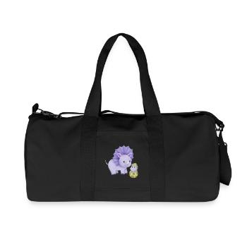 Dinosaur mom with child - Recycled Canvas Sports Bag by Stanley/Stella - black - Front