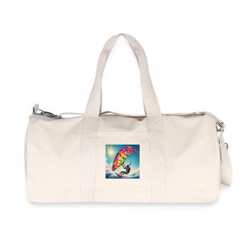 kitesurf, kite, fan de glisse - Sac de sport en toile recyclée Stanley/Stella - blanc naturel - Devant
