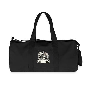 Force femme forte étire le bras sur le cadeau - Sac de sport en toile recyclée Stanley/Stella - noir - Devant