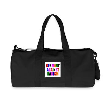 Germany against racism - Recycelte Canvas-Sporttasche von Stanley/Stella - Schwarz - Vorne