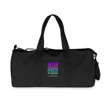 Psychedelic Mushroom Design – Never Ending Stories - Recycled Canvas Sports Bag by Stanley/Stella - black - Front