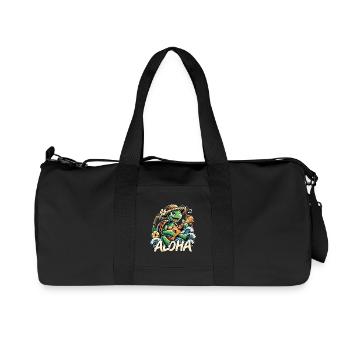 Aloha Turtle Ukulele Hawaii Sea Gift - Recycled Canvas Sports Bag by Stanley/Stella - black - Front