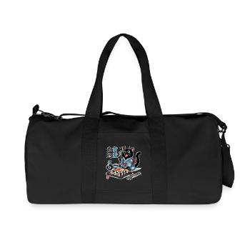 Sushi Chat Noir Kimono Maki Nigiri Cadeau - Sac de sport en toile recyclée Stanley/Stella - noir - Devant