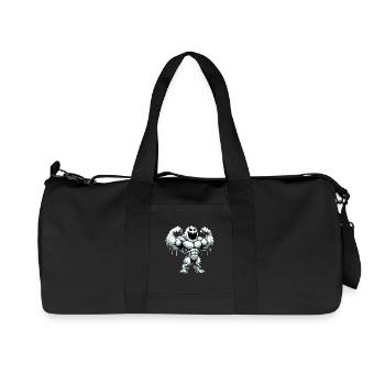 Weißes Monster - Muskeln lustiges Design 2026 - Recycelte Canvas-Sporttasche von Stanley/Stella - Schwarz - Vorne