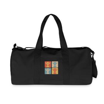 Vintage Alien Cowboy - Recycelte Canvas-Sporttasche von Stanley/Stella - Schwarz - Vorne
