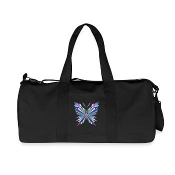 Fascinating geometry – abstract butterfly - Recycled Canvas Sports Bag by Stanley/Stella - black - Front