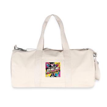 Cocktails rétro avec texte humoristique - Sac de sport en toile recyclée Stanley/Stella - blanc naturel - Devant