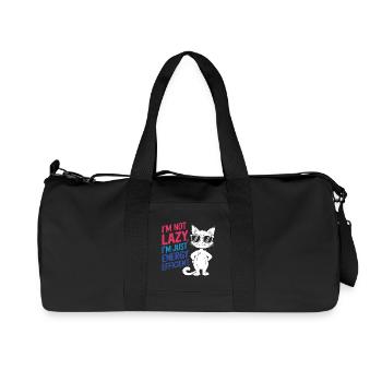 I'm Not Lazy, I'm Just Energy Efficient - Recycled Canvas Sports Bag by Stanley/Stella - black - Front