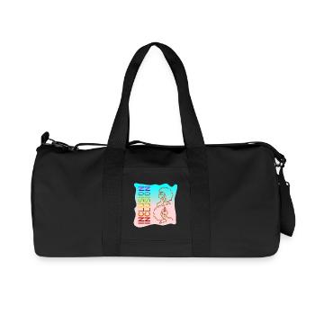 INCLUSION DIVERSITY LINE ART - Recycled Canvas Sports Bag by Stanley/Stella - black - Front