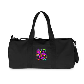 Neon Creative Cyberglow Modern Style - Recycled Canvas Sports Bag by Stanley/Stella - black - Front