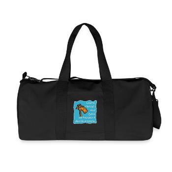 GIRAFFE ENTSPANNUNG DURCHATMEN - Recycelte Canvas-Sporttasche von Stanley/Stella - Schwarz - Vorne