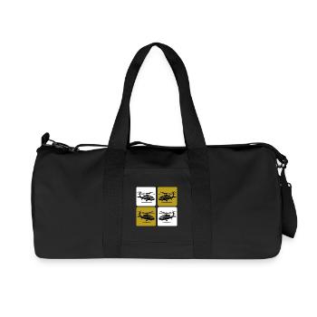 Army Helicopter – Military - Recycled Canvas Sports Bag by Stanley/Stella - black - Front