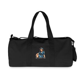 Pin Up Rétro Hôtesse de l’air Profession Cadeau de voyage - Sac de sport en toile recyclée Stanley/Stella - noir - Devant