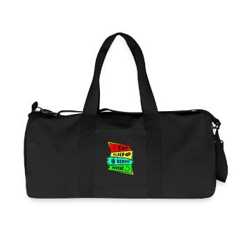 Essen Schlafen Kendo Wiederholen - Recycelte Canvas-Sporttasche von Stanley/Stella - Schwarz - Vorne
