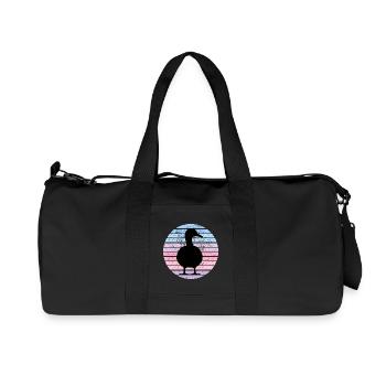 Vintage Duck - Recycelte Canvas-Sporttasche von Stanley/Stella - Schwarz - Vorne