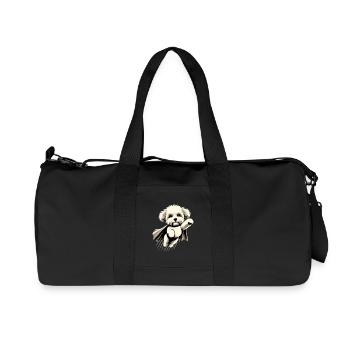 Super Dog Maltipoo Moodle Multipoo Gift - Recycled Canvas Sports Bag by Stanley/Stella - black - Front