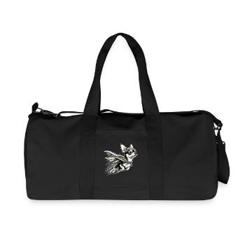 Super Dog Chihuahua Hero Cape Chi Chis Gift - Recycled Canvas Sports Bag by Stanley/Stella - black - Front