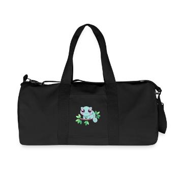 Bébé caméléon turquoise sur une branche - Sac de sport en toile recyclée Stanley/Stella - noir - Devant