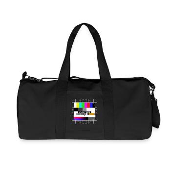 Röhrenfernseher Testbild - Sendepause - 80er - Recycelte Canvas-Sporttasche von Stanley/Stella - Schwarz - Vorne