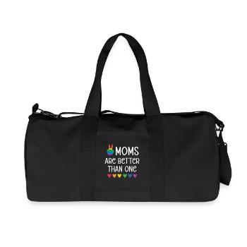 LGBTQ Pride Month - Two Moms Are Better Than One - Recycled Canvas Sports Bag by Stanley/Stella - black - Front