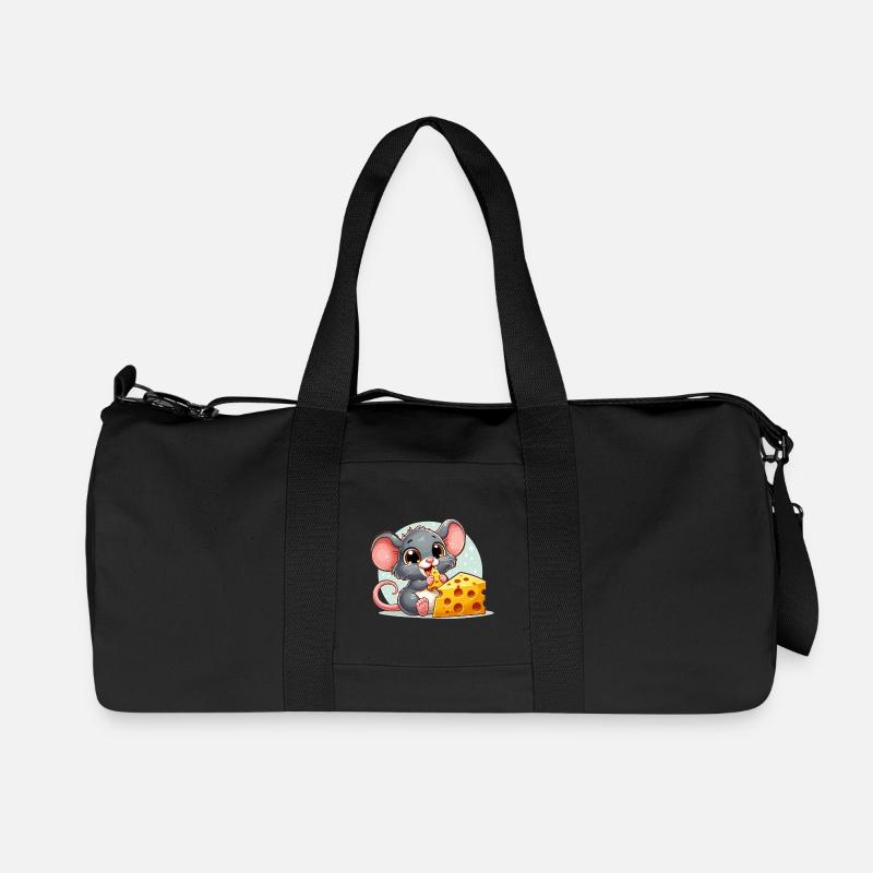 Käse Maus lecker Käse macht glücklich Geschenk - Recycelte Canvas-Sporttasche von Stanley/Stella - Schwarz