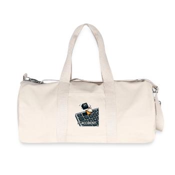 F1 accident - funny pun - Recycled Canvas Sports Bag by Stanley/Stella - natural - Front