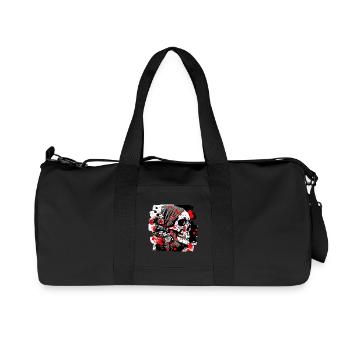 crâne éclaboussure trash polka tattoo - Sac de sport en toile recyclée Stanley/Stella - noir - Devant