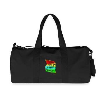 Essen schlafen Tanzen wiederholen - Recycelte Canvas-Sporttasche von Stanley/Stella - Schwarz - Vorne