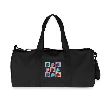 Fraises Couleurs vives de l’été - Sac de sport en toile recyclée Stanley/Stella - noir - Devant