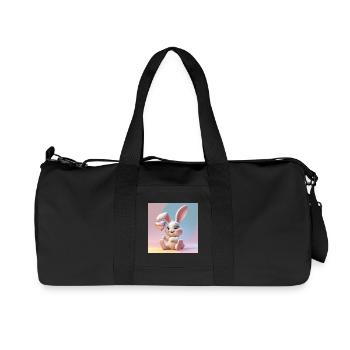 Zinzinuo – Cute Bunny for Everyone - Recycled Canvas Sports Bag by Stanley/Stella - black - Front