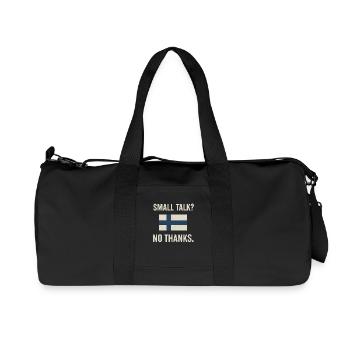 Finnland Flagge. Geplauder - Recycelte Canvas-Sporttasche von Stanley/Stella - Schwarz - Vorne