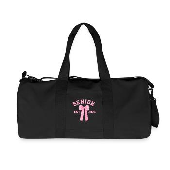 Senior 2026 Pink Bow - Recycled Canvas Sports Bag by Stanley/Stella - black - Front