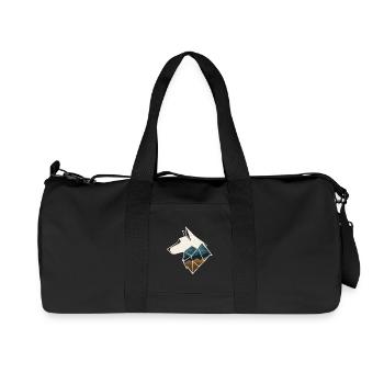 Loup géométrique - Sac de sport en toile recyclée Stanley/Stella - noir - Devant