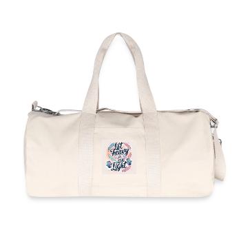 Dicton sur le mode de vie fitness - Sac de sport en toile recyclée Stanley/Stella - blanc naturel - Devant