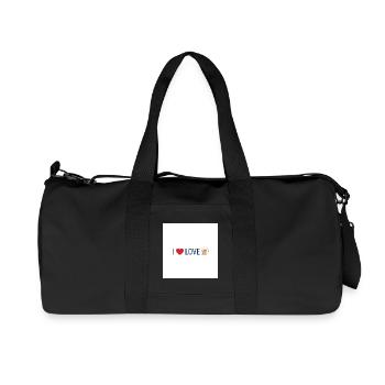 Love and Beer on a T-shirt - Recycled Canvas Sports Bag by Stanley/Stella - black - Front
