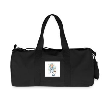 Soignant Design Humoristique Avec Café - Sac de sport en toile recyclée Stanley/Stella - noir - Devant