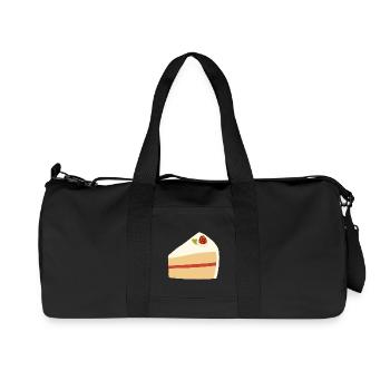 Strawberry Cream Pie Illustration - Recycled Canvas Sports Bag by Stanley/Stella - black - Front