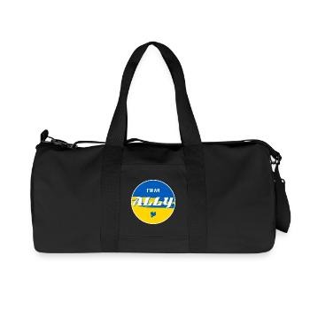 Ukraine ALLY - Recycled Canvas Sports Bag by Stanley/Stella - black - Front