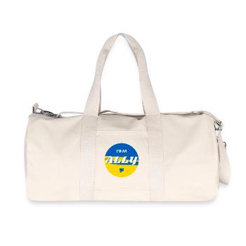 Ukraine ALLY - Recycelte Canvas-Sporttasche von Stanley/Stella - Naturweiß - Vorne