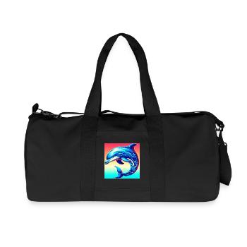 dolphin - Recycled Canvas Sports Bag by Stanley/Stella - black - Front