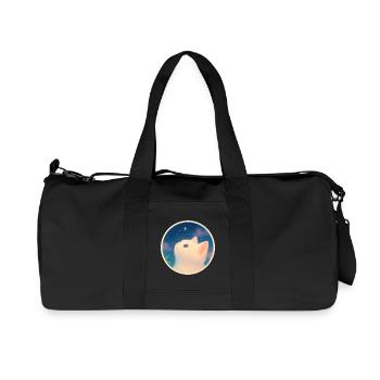 Dreamy kitten under a starry sky - Recycled Canvas Sports Bag by Stanley/Stella - black - Front