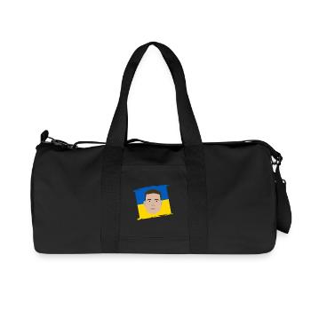 Zelensky Ukraine Flag - Recycled Canvas Sports Bag by Stanley/Stella - black - Front