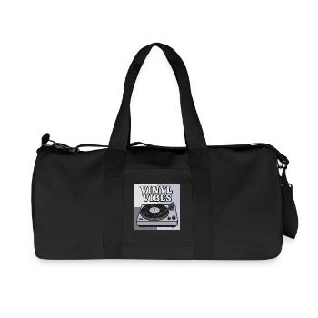 Vinyl Vibes Rétro Platine vinyle design - Sac de sport en toile recyclée Stanley/Stella - noir - Devant