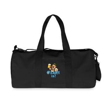 O’zapft c’est Volksfest, Lustiges Bayern & Bier Shirt - Sac de sport en toile recyclée Stanley/Stella - noir - Devant