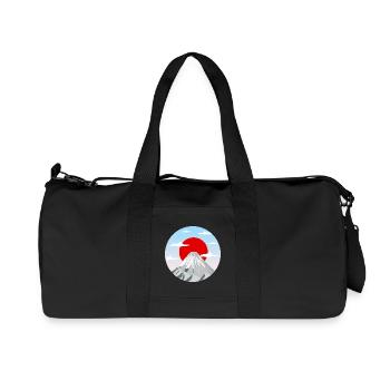 Mount Fuji Art Graphic - Recycled Canvas Sports Bag by Stanley/Stella - black - Front