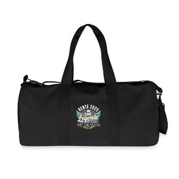Rente 2025 Rentner Rentnerin Legende Ruhestand - Recycelte Canvas-Sporttasche von Stanley/Stella - Schwarz - Vorne