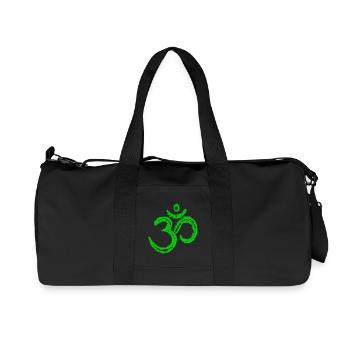 Symbole Om – Neon Glitch Art Spirituel - Sac de sport en toile recyclée Stanley/Stella - noir - Devant