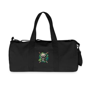 Skull and crossed brushes - Recycled Canvas Sports Bag by Stanley/Stella - black - Front