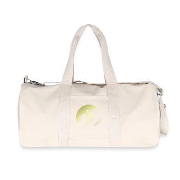 Ski Fahren Skiing Silhouette - Recycelte Canvas-Sporttasche von Stanley/Stella - Naturweiß - Vorne